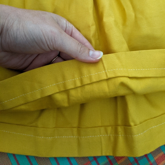 3/12💚Handmade Yellow Skirt (flexible size!) - Picture 2 of 6